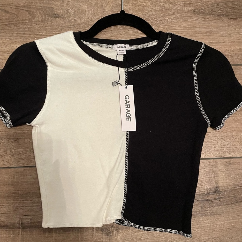 Garage Baby Tee Black and White